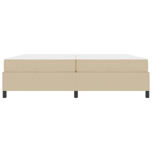 vidaXL Bed Frame with Mattress Light Green-Grey 200 x 200 cm Fabric