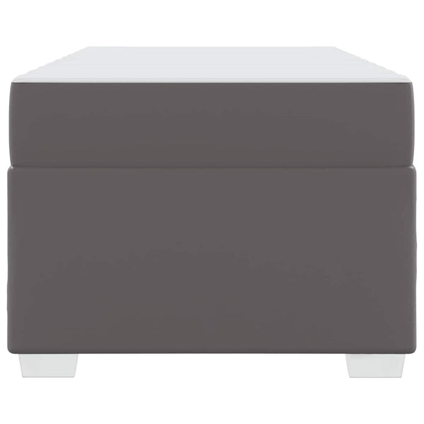 vidaXL Bed Frame with Mattress Grey 80 x 200 cm Fabric
