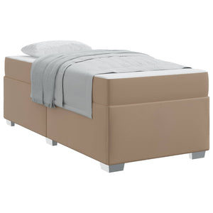 vidaXL Bed Frame with Mattress Cappuccino 80 x 200 cm Fabric