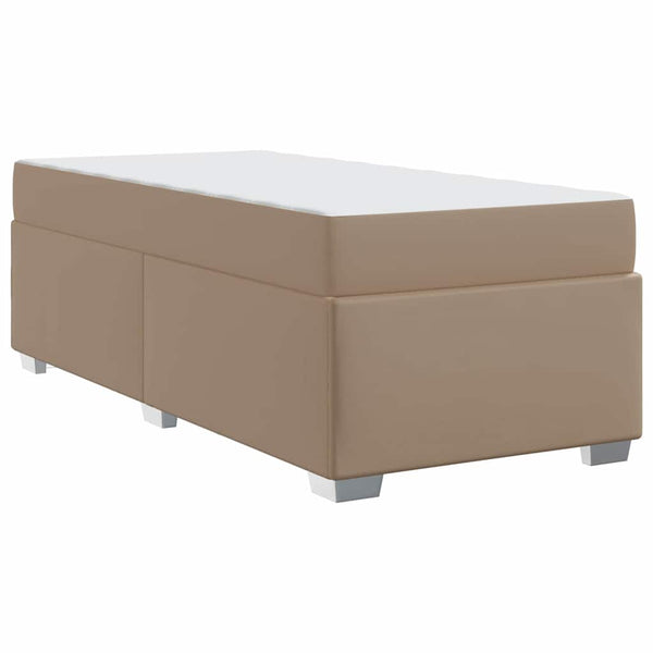 vidaXL Bed Frame with Mattress Cappuccino 80 x 200 cm Fabric