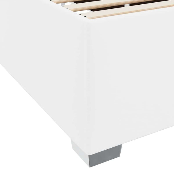 vidaXL Bed Frame with Mattress White 90 x 190 cm Fabric