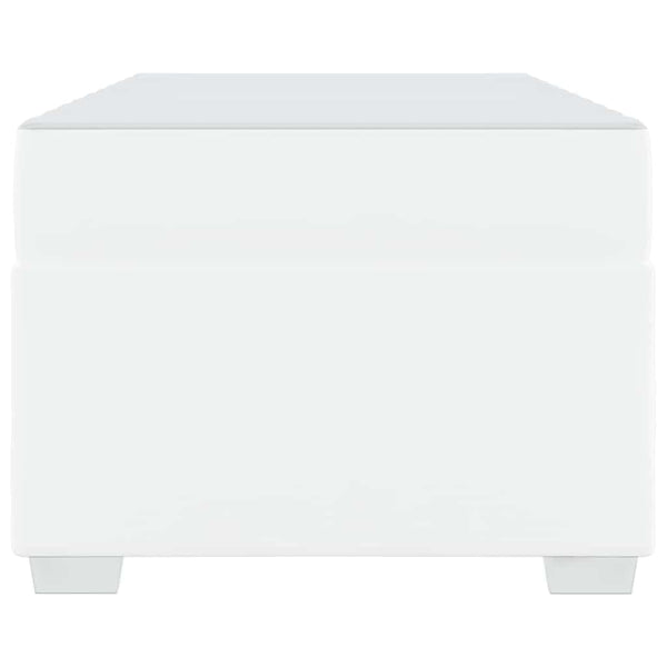 vidaXL Bed Frame with Mattress White 90 x 190 cm Fabric