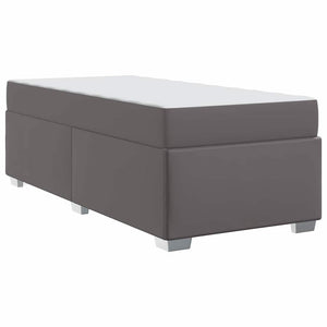 vidaXL Bed Frame with Mattress Grey 90 x 190 cm Fabric