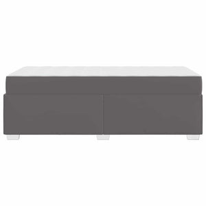 vidaXL Bed Frame with Mattress Grey 90 x 190 cm Fabric