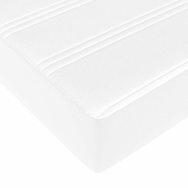 vidaXL Bed Frame with Mattress White 90 x 200 cm Fabric