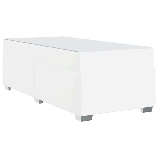 vidaXL Bed Frame with Mattress White 90 x 200 cm Fabric