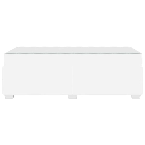 vidaXL Bed Frame with Mattress White 90 x 200 cm Fabric