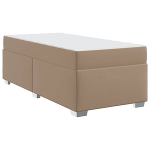 vidaXL Bed Frame with Mattress Cappuccino 90 x 200 cm Fabric