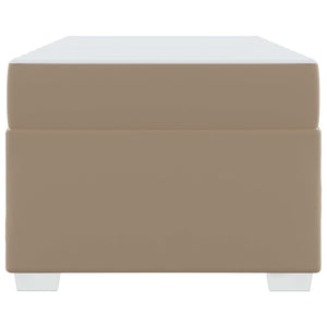 vidaXL Bed Frame with Mattress Cappuccino 90 x 200 cm Fabric