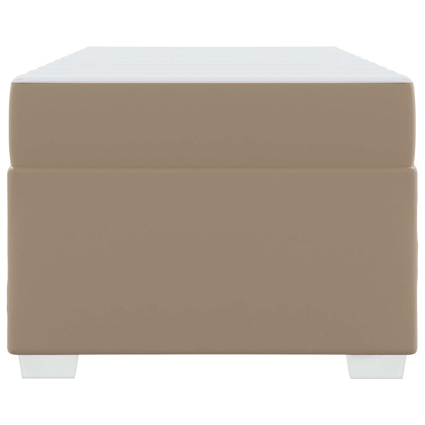 vidaXL Bed Frame with Mattress Cappuccino 90 x 200 cm Fabric