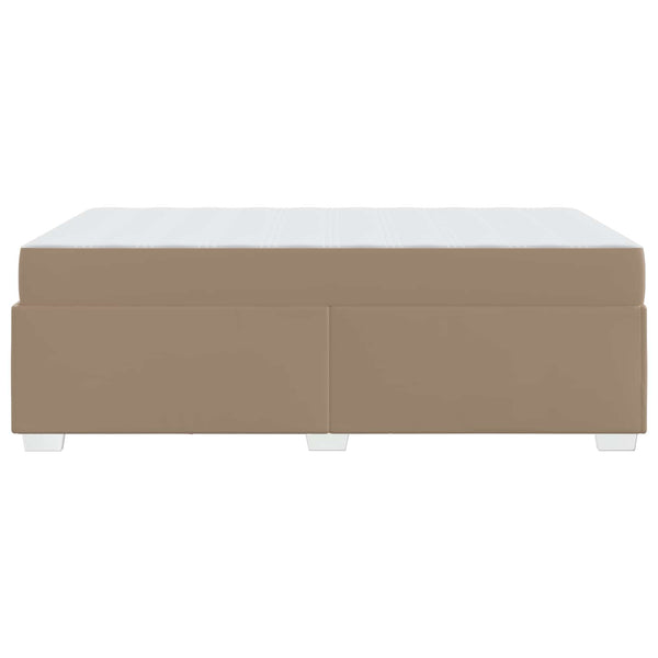 vidaXL Bed Frame with Mattress Cappuccino 90 x 200 cm Fabric