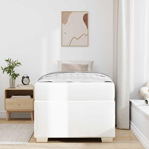 vidaXL Bed Frame with Mattress White 100 x 200 cm Fabric