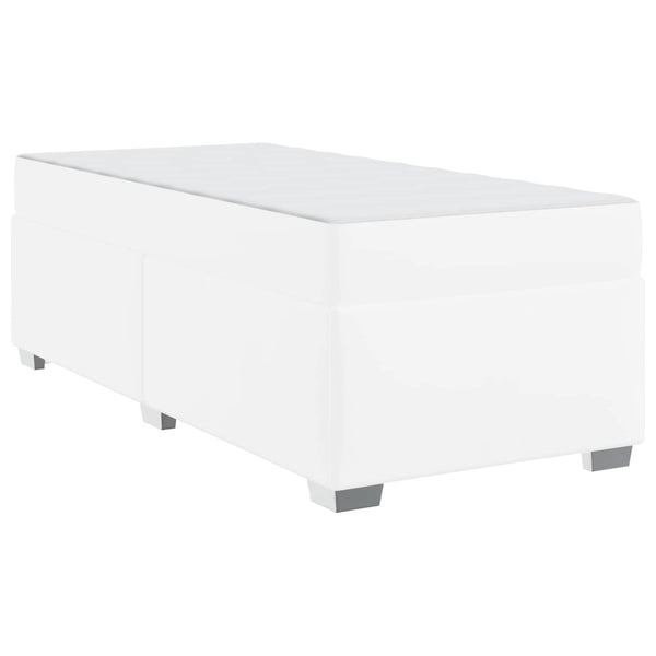 vidaXL Bed Frame with Mattress White 100 x 200 cm Fabric