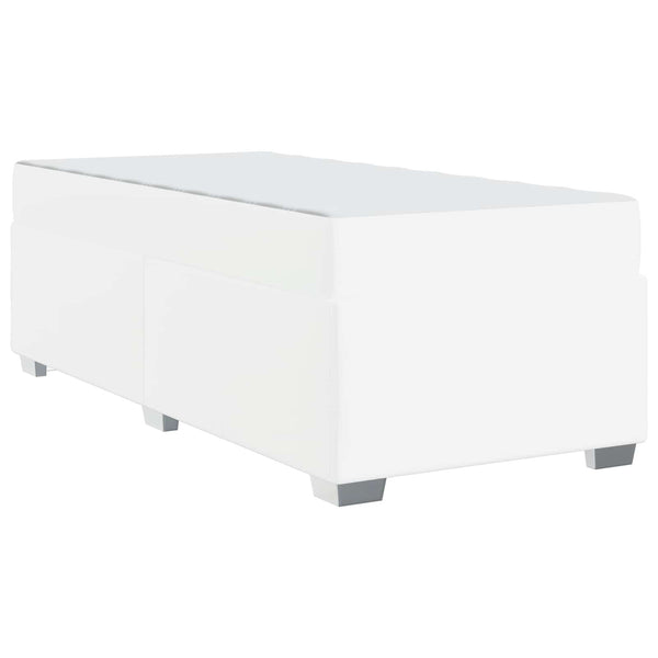 vidaXL Bed Frame with Mattress White 100 x 200 cm Fabric