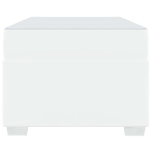 vidaXL Bed Frame with Mattress White 100 x 200 cm Fabric