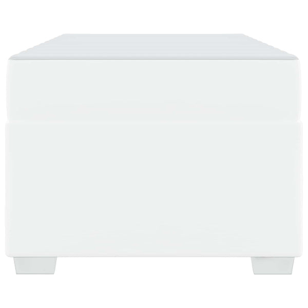 vidaXL Bed Frame with Mattress White 100 x 200 cm Fabric