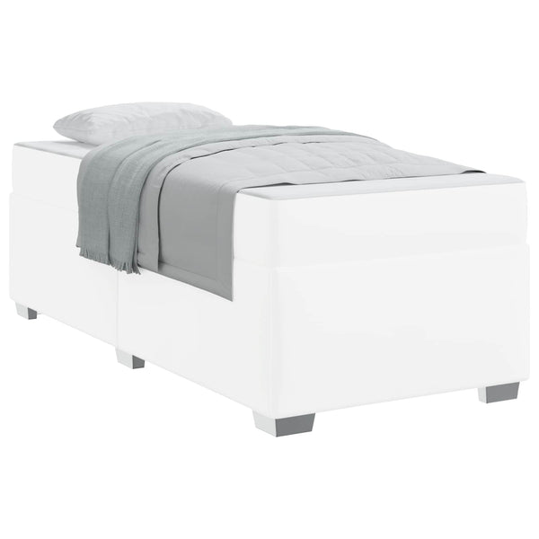 vidaXL Bed Frame with Mattress White 100 x 200 cm Fabric