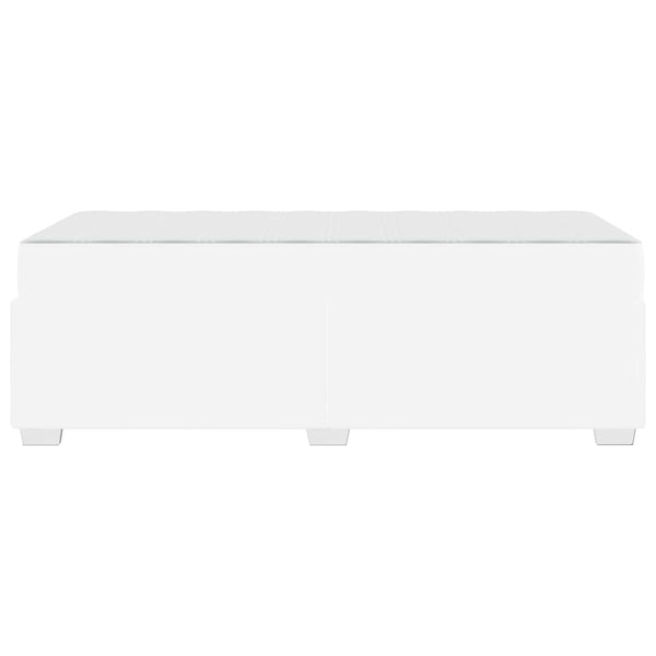 vidaXL Bed Frame with Mattress White 100 x 200 cm Fabric