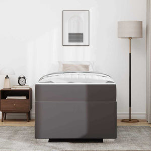 vidaXL Bed Frame with Mattress Grey 100 x 200 cm Fabric