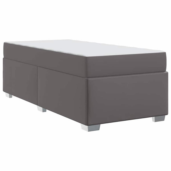 vidaXL Bed Frame with Mattress Grey 100 x 200 cm Fabric