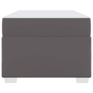 vidaXL Bed Frame with Mattress Grey 100 x 200 cm Fabric