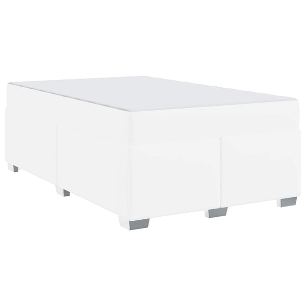 vidaXL Bed Frame with Mattress White 120 x 190 cm Fabric