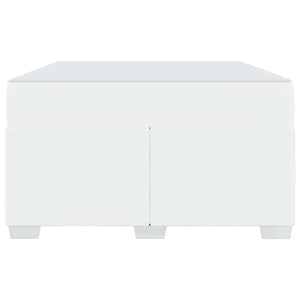 vidaXL Bed Frame with Mattress White 120 x 190 cm Fabric