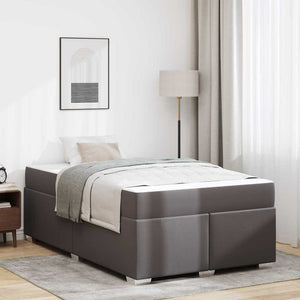 vidaXL Bed Frame with Mattress Grey 120 x 190 cm Fabric