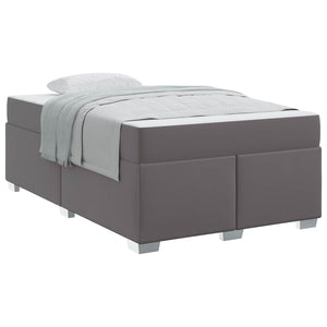 vidaXL Bed Frame with Mattress Grey 120 x 190 cm Fabric