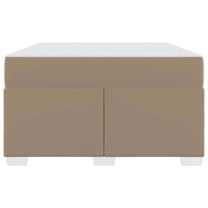 vidaXL Bed Frame with Mattress Cappuccino 120 x 190 cm Fabric