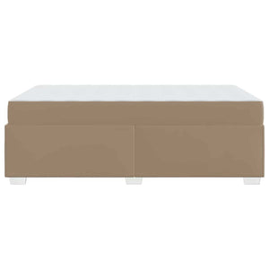 vidaXL Bed Frame with Mattress Cappuccino 120 x 190 cm Fabric