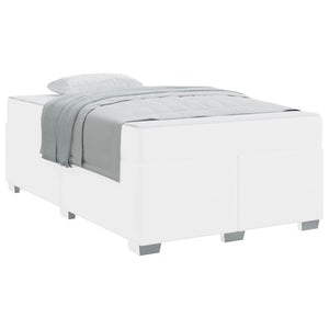 vidaXL Bed Frame with Mattress White 120 x 200 cm Fabric
