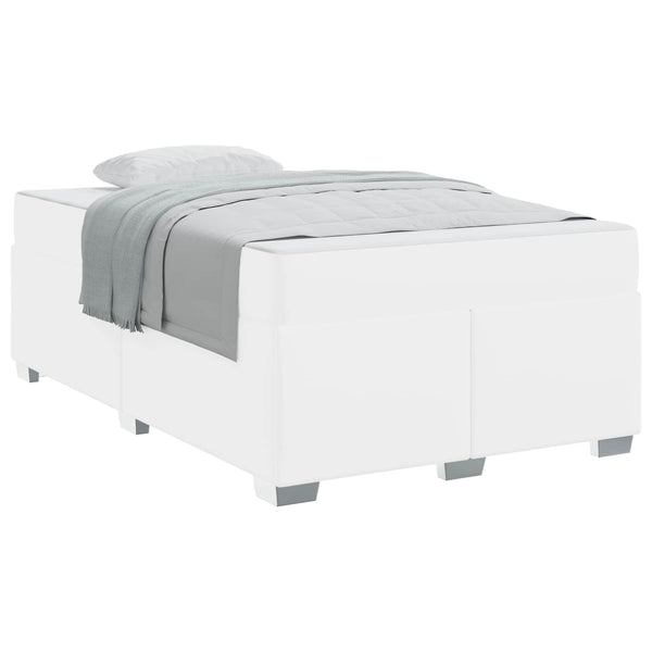 vidaXL Bed Frame with Mattress White 120 x 200 cm Fabric