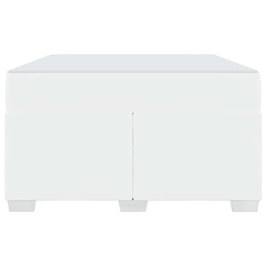 vidaXL Bed Frame with Mattress White 120 x 200 cm Fabric