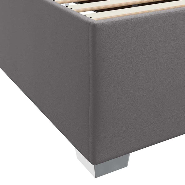 vidaXL Bed Frame with Mattress Grey 120 x 200 cm Fabric
