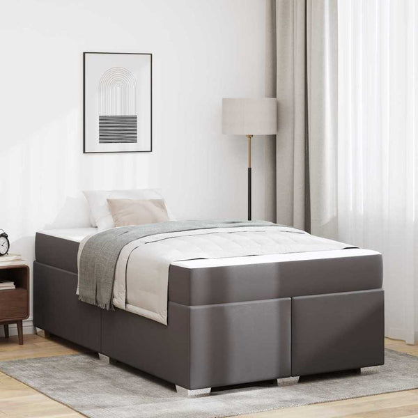 vidaXL Bed Frame with Mattress Grey 120 x 200 cm Fabric