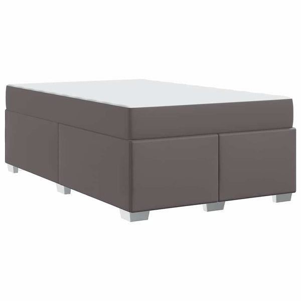 vidaXL Bed Frame with Mattress Grey 120 x 200 cm Fabric