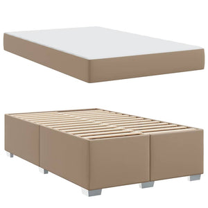 vidaXL Bed Frame with Mattress Cappuccino 120 x 200 cm Fabric
