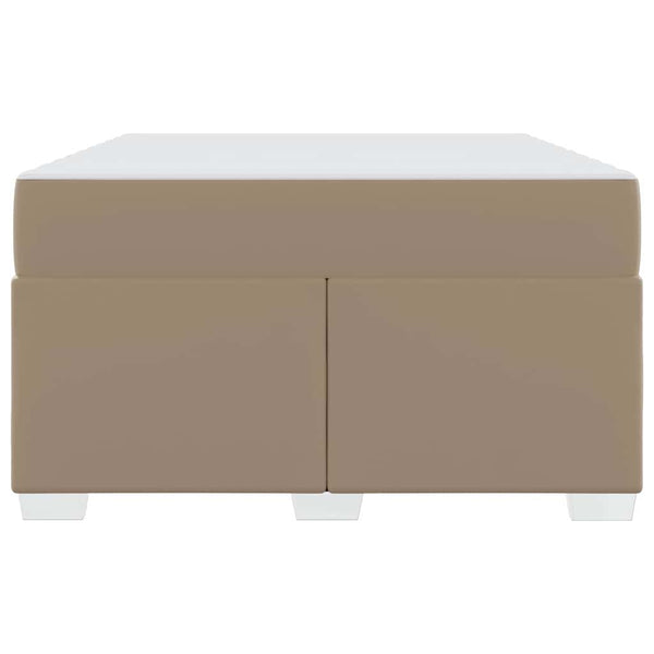 vidaXL Bed Frame with Mattress Cappuccino 120 x 200 cm Fabric