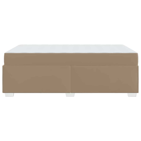 vidaXL Bed Frame with Mattress Cappuccino 120 x 200 cm Fabric