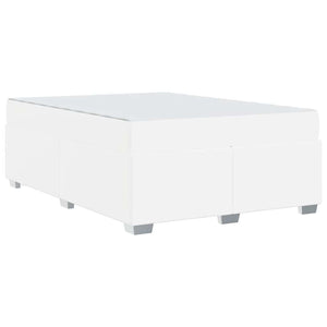 vidaXL Bed Frame with Mattress White 140 x 200 cm Fabric