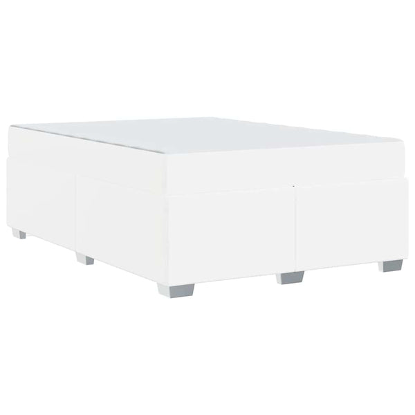 vidaXL Bed Frame with Mattress White 140 x 200 cm Fabric