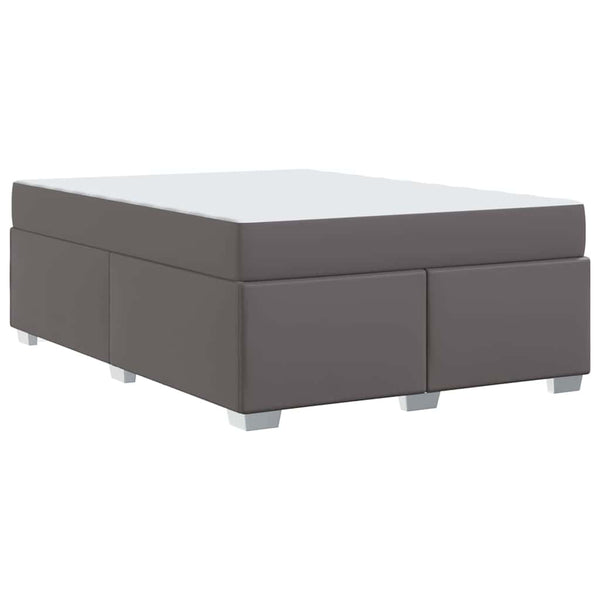 vidaXL Bed Frame with Mattress Grey 160 x 200 cm Fabric