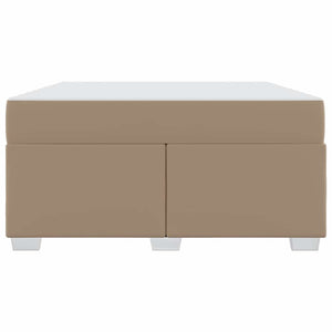 vidaXL Bed Frame with Mattress Cappuccino 160 x 200 cm Fabric