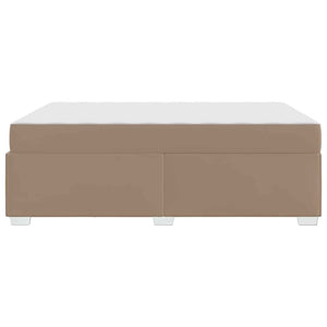 vidaXL Bed Frame with Mattress Cappuccino 160 x 200 cm Fabric
