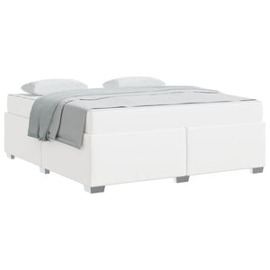 vidaXL Bed Frame with Mattress White 180 x 200 cm Fabric