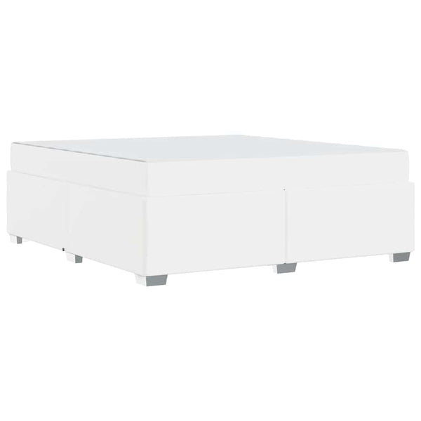 vidaXL Bed Frame with Mattress White 180 x 200 cm Fabric