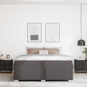 vidaXL Bed Frame with Mattress Grey 180 x 200 cm Fabric