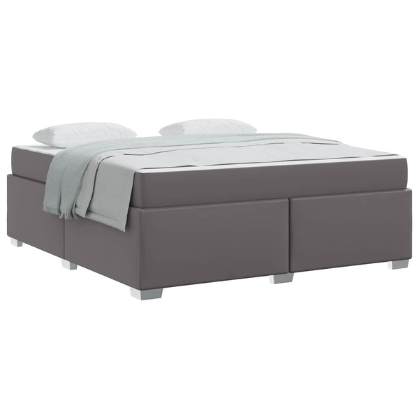 vidaXL Bed Frame with Mattress Grey 180 x 200 cm Fabric