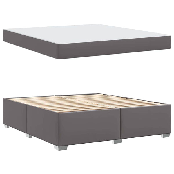 vidaXL Bed Frame with Mattress Grey 180 x 200 cm Fabric
